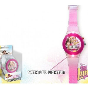 Reloj Analógico Con Luz Led Rosada Soy Luna Transparente Transparente