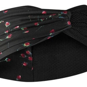 Vincha Ancha Nike Mujer Talle Único Color Negro Con Flores Negro