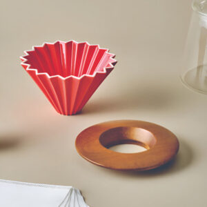 Dripper Origami De Ceramica Café De Especialidad Rojo