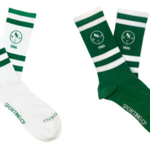 Medias Largas Estampadas Scp. Algodón Orgánico Verde Y Blanco Estampado 41-46
