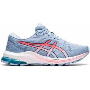Championes Asics G-1000 10 Celestes Azul Claro Rosa