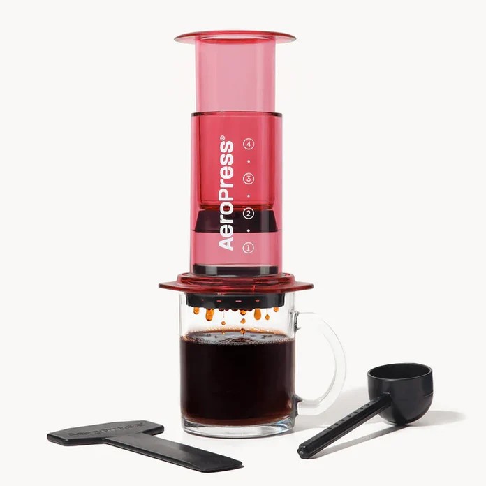 Prensa AeroPress Clear ROJA